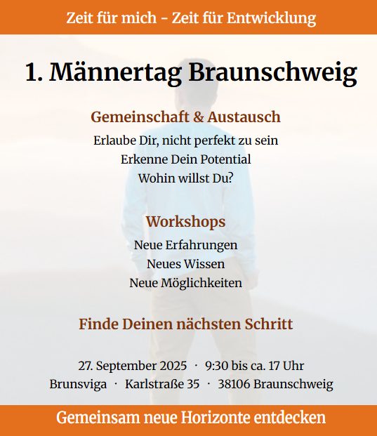 Programmplakat des 1. Männertags Braunschweig 2025